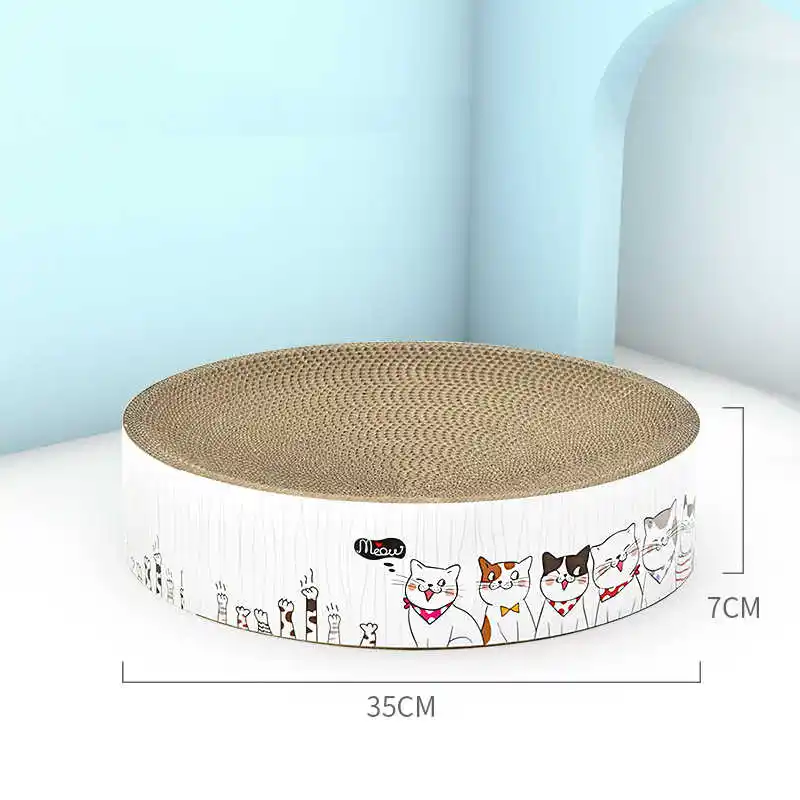 Round Corrugated Cat Grab Board Simple Bowl Shape