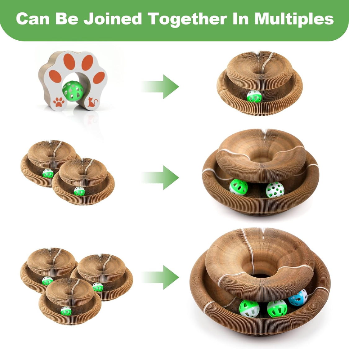 1 Pack Kitty Kurlz Cat Scratcher Toy Interactive For Indoor Cats