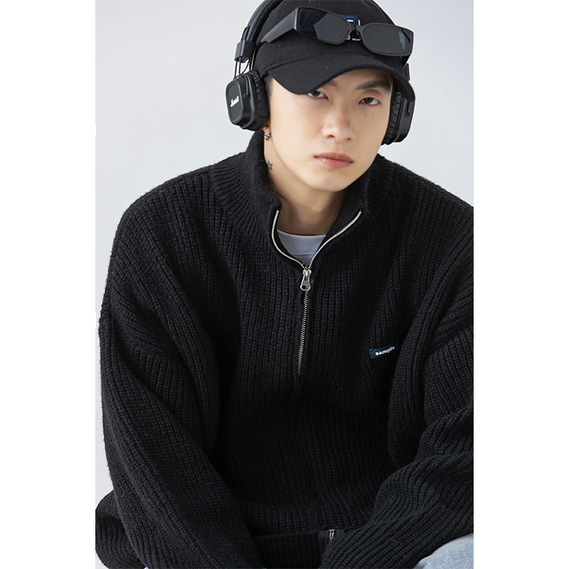 Men's Japanese Lazy Knit Sweater Jacket