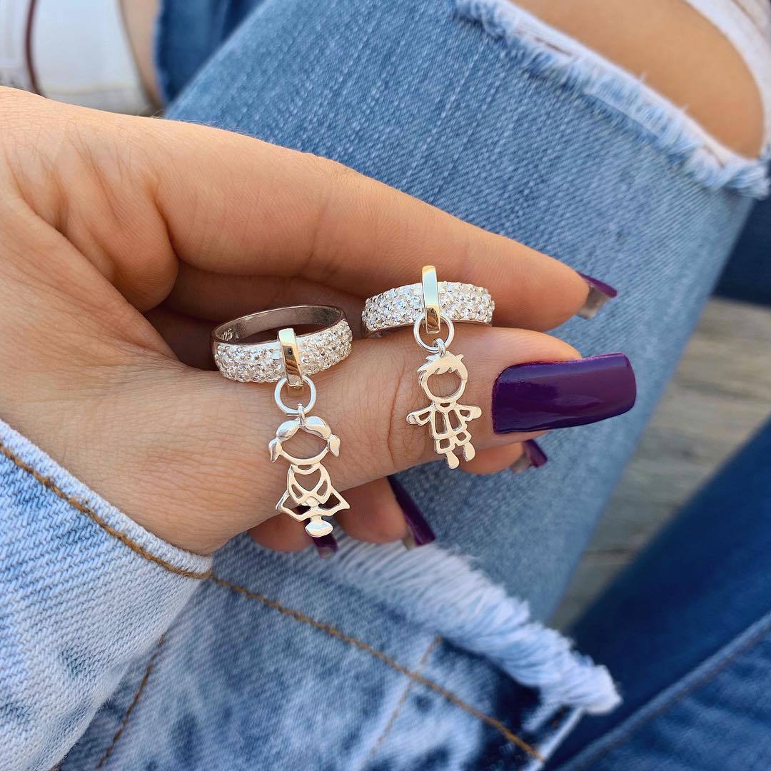 Two - Color Pendant Ring Hot Selling Creative