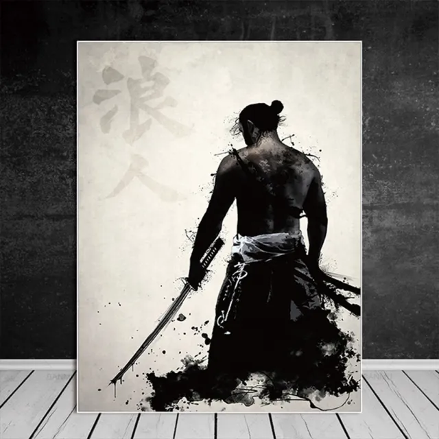 Japanese Samurai Canvas Living Room Home Decoration Painting 2Samurai - Shop at LoveMi