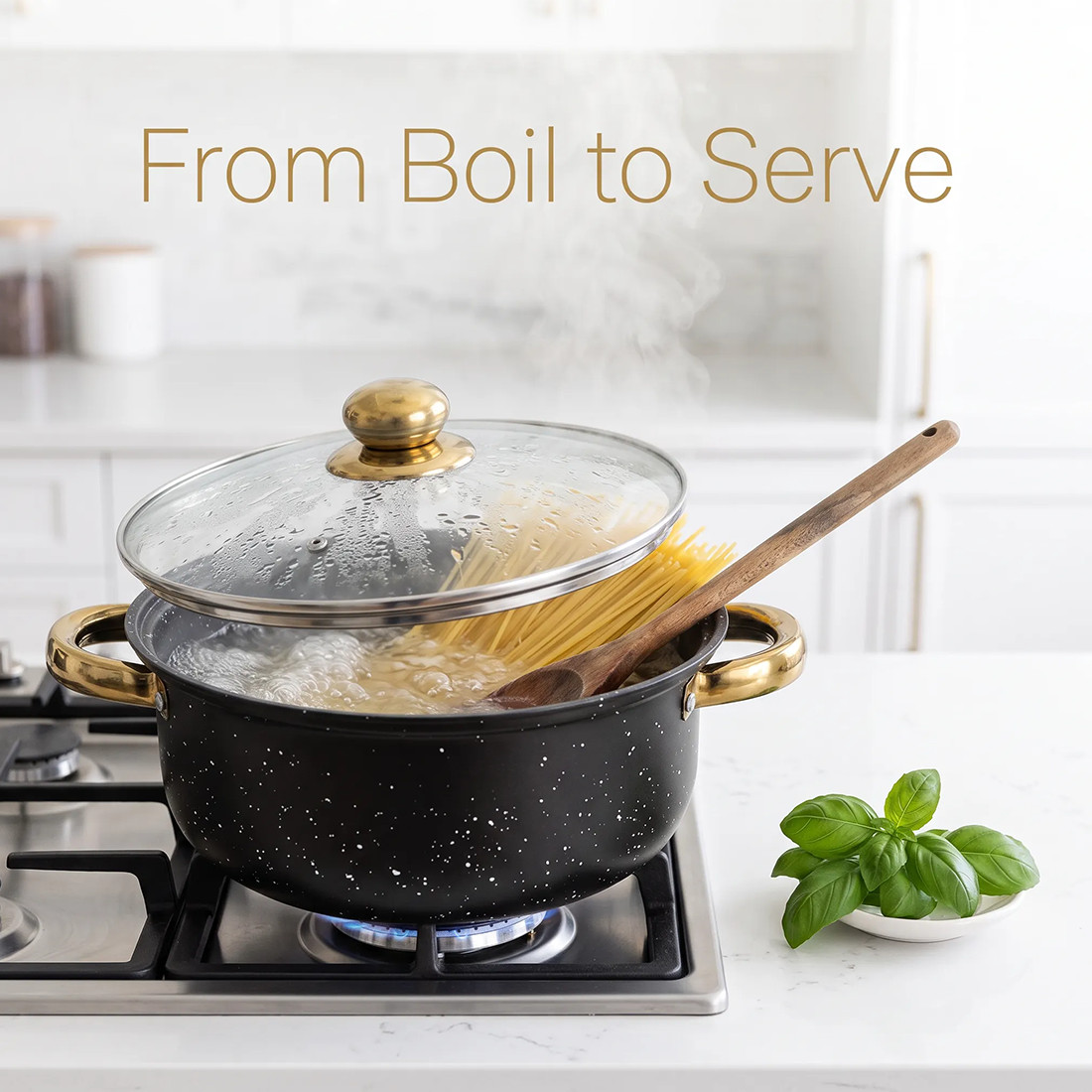 12PCS Induction Non Stick Stainless Steel Cookware Cooking Pot Pan With Lids Set — image 12