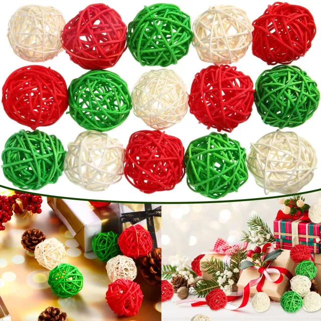 Wicker Rattan Balls Decorative Orbs For Bowl Centerpieces Christmas Vase Filler For Holiday Xmas Home Table Decor DIY Craft Aromatherapy Accessorie... W13732786 - Shop at LoveMi