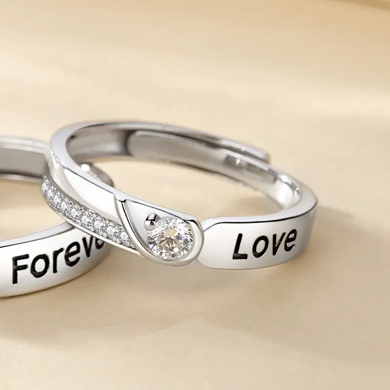 New Eternal Couple Ring Sterling Silver