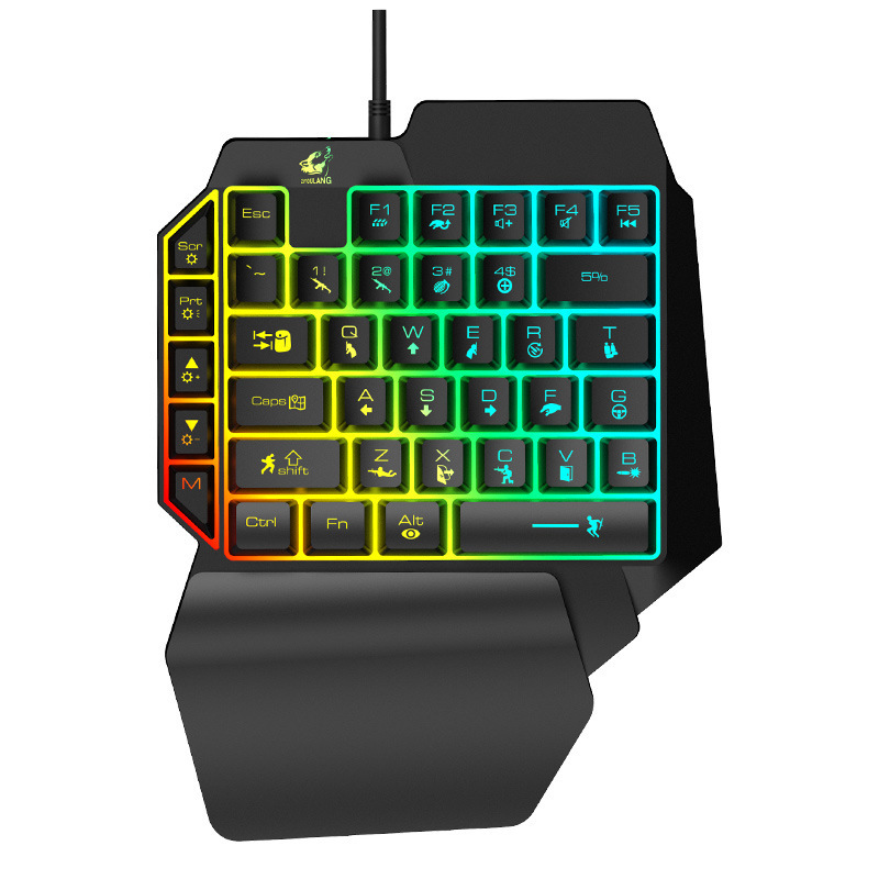 Mobile Game Throne One-Handed Keyboard Set Colorful