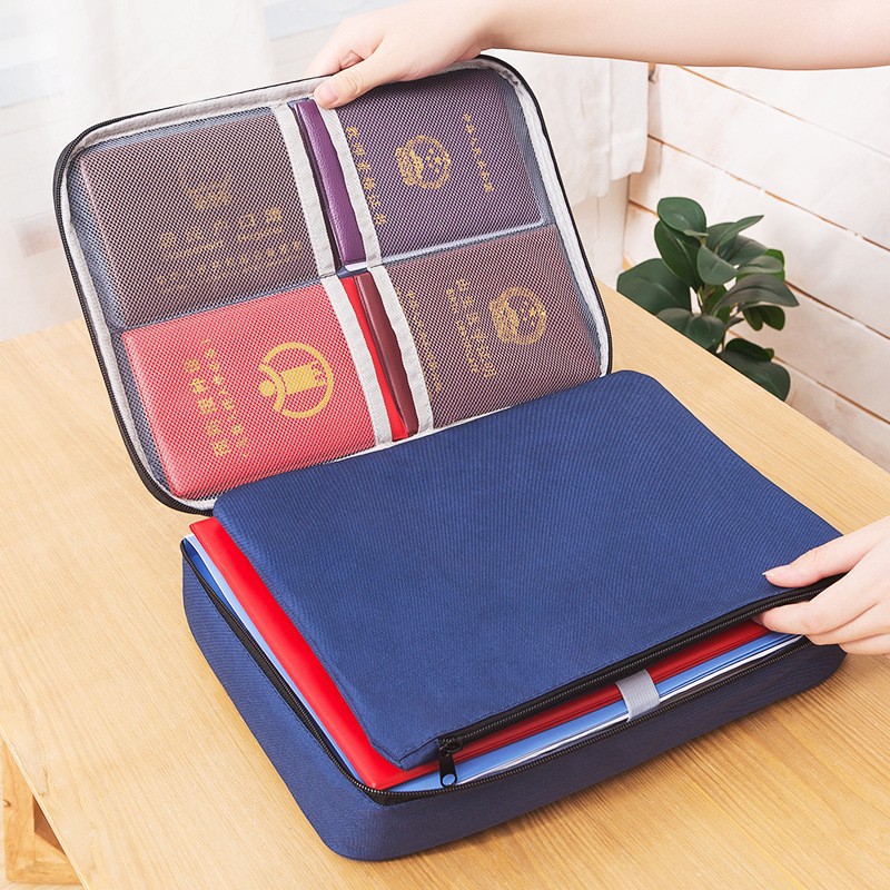 Multi-functional Travel Storage Bag, Cationic Waterproof Organizing Zipper Bag, File And Passport Storage Bag With Combination Lock