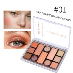 Matte Pearlescent Earth Eyeshadow Palette - Orange Pink - View 1
