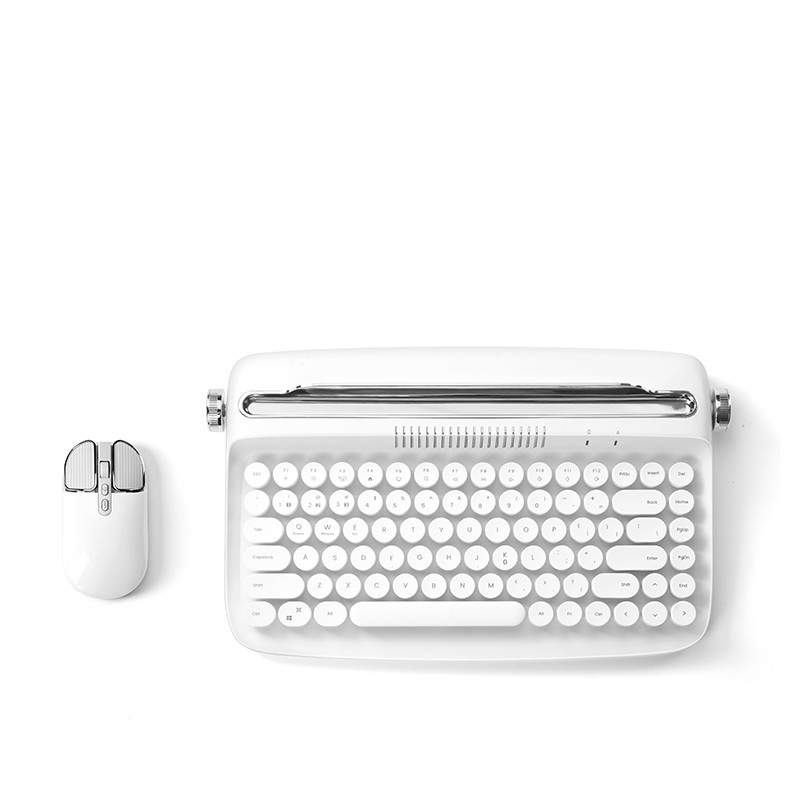 Retro Ipad Bluetooth Keyboard Mouse Set Cute Office - Image 8