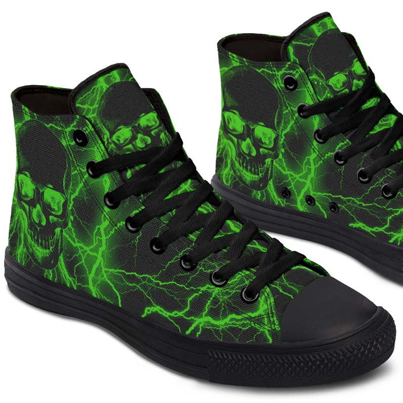 Fashion Printed Couple High Top Canvas Shoes