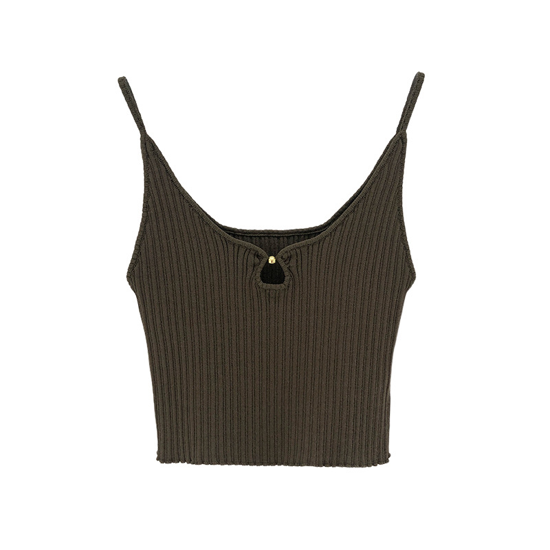 Korean Version Of Pure Desire Wind Hollowed Out Slim Slim Camisole Women