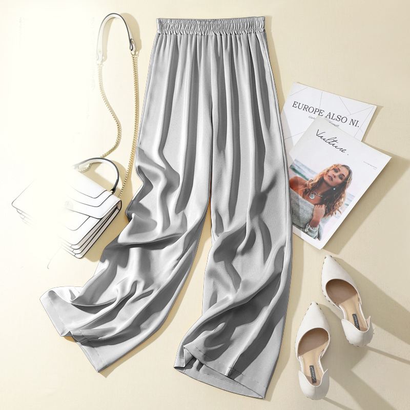 Silver grey cropped trousers