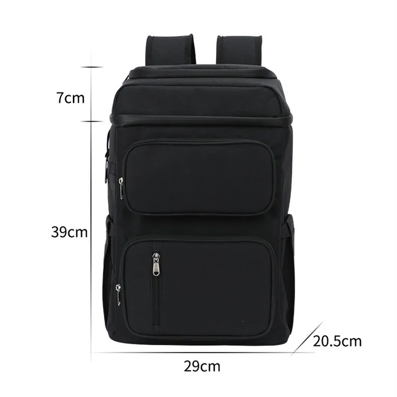 Insulation Double Backpack Outdoor Picnic Beach Camping - Black