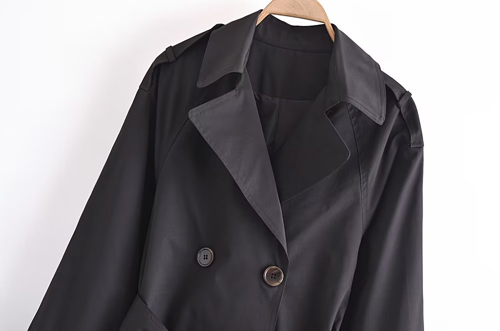 Title 6, Double Breasted Mid-length Trench Coat