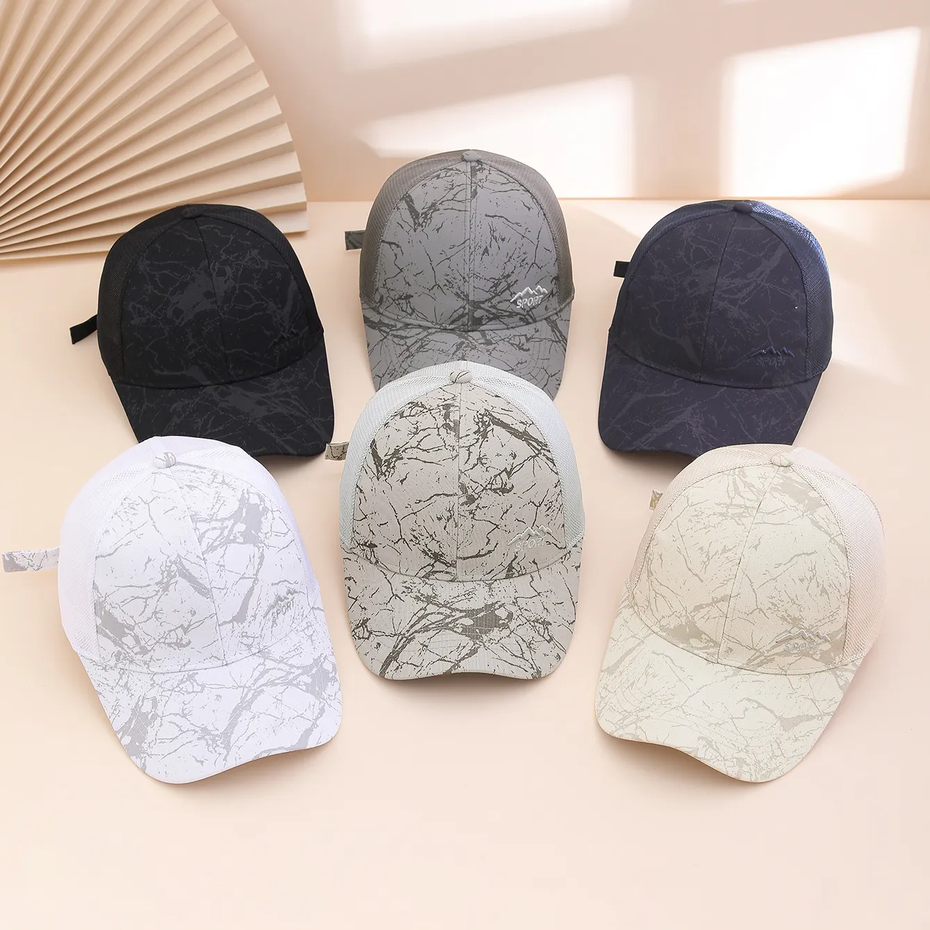 Solid-color Embroidered Mountain Peak Letter Print Patchwork