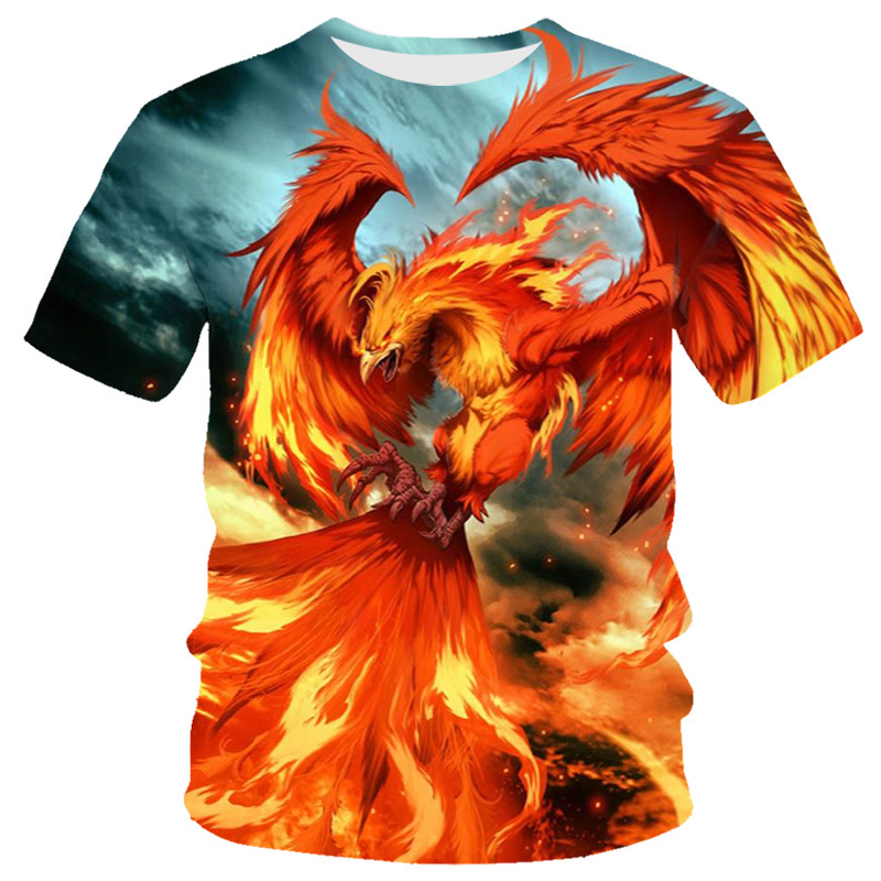 Title 4, Heren T-shirt Dragon Serie 3D digitale print, r...