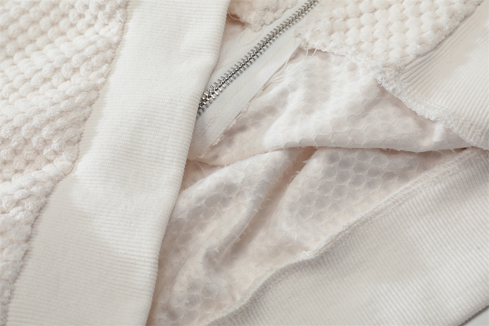 High Street Embroidered Letters Cardigan Hoodie Men's