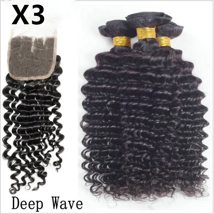 9a brazilian kinky curly human hair - Deep Wave