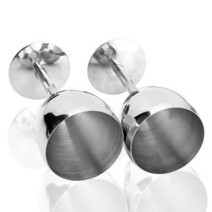 Stainless Steel Tall Metal Wine Glass