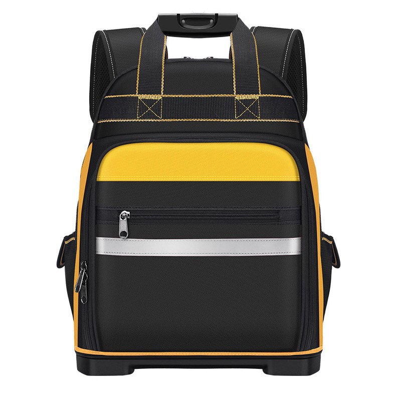 Tool Backpack Large Capacity Molded Base Bag Reflective Strip For Job Site — image 4