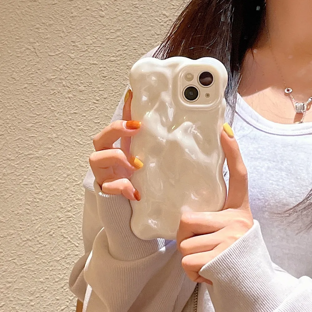 Pearlescent White Silicone Phone Case