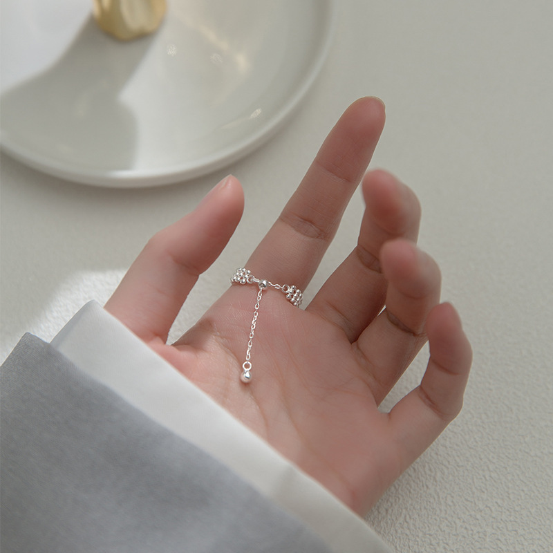 Women's Adjustable Three-layer Light Beads Ring