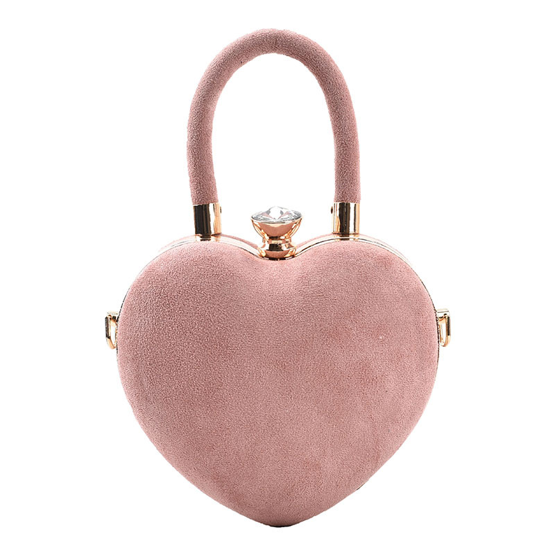 Retro Simple Inside Personality Heart-shaped Portable Messenger Bag