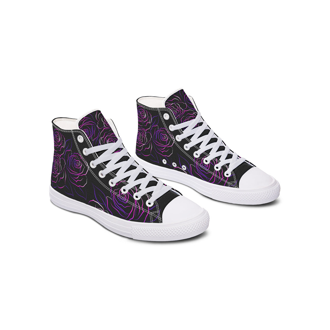 Fashion Printed Couple High Top Canvas Shoes