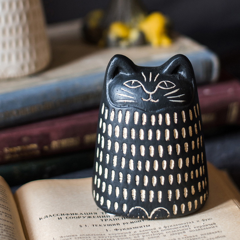 Black And White Cat Modern Art Two-dimensional Ornament