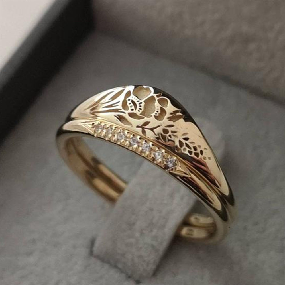 Fashion Hollow Pattern Ring Simple And Versatile