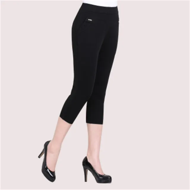 Women's Solid Color High waist Casual Pants Black - Shop at LoveMi