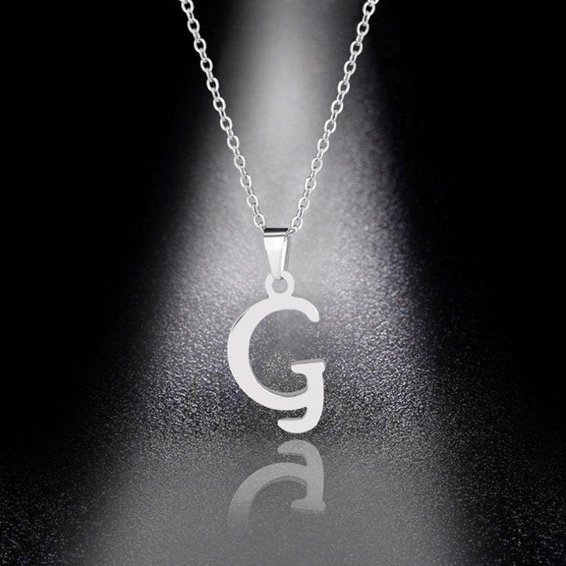 Women's Simple 26 English Alphabet Necklace