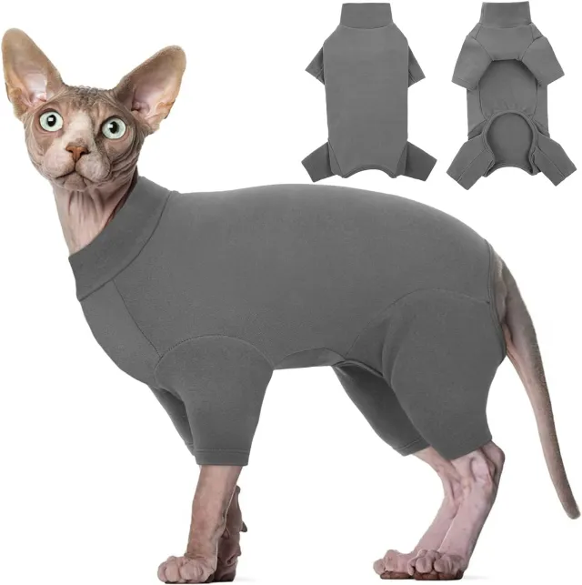 Sphynx Cats Sweater Turtleneck Hairless Cat Shirt Soft And Warm Kitten Clothes With Sleeves Pullover Pet Winter Pajamas Jumpsuit For Cat Puppy - Shop at LoveMi