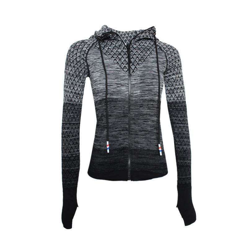 Hot Sale Women's New Sports Zipper Hooded Jacket