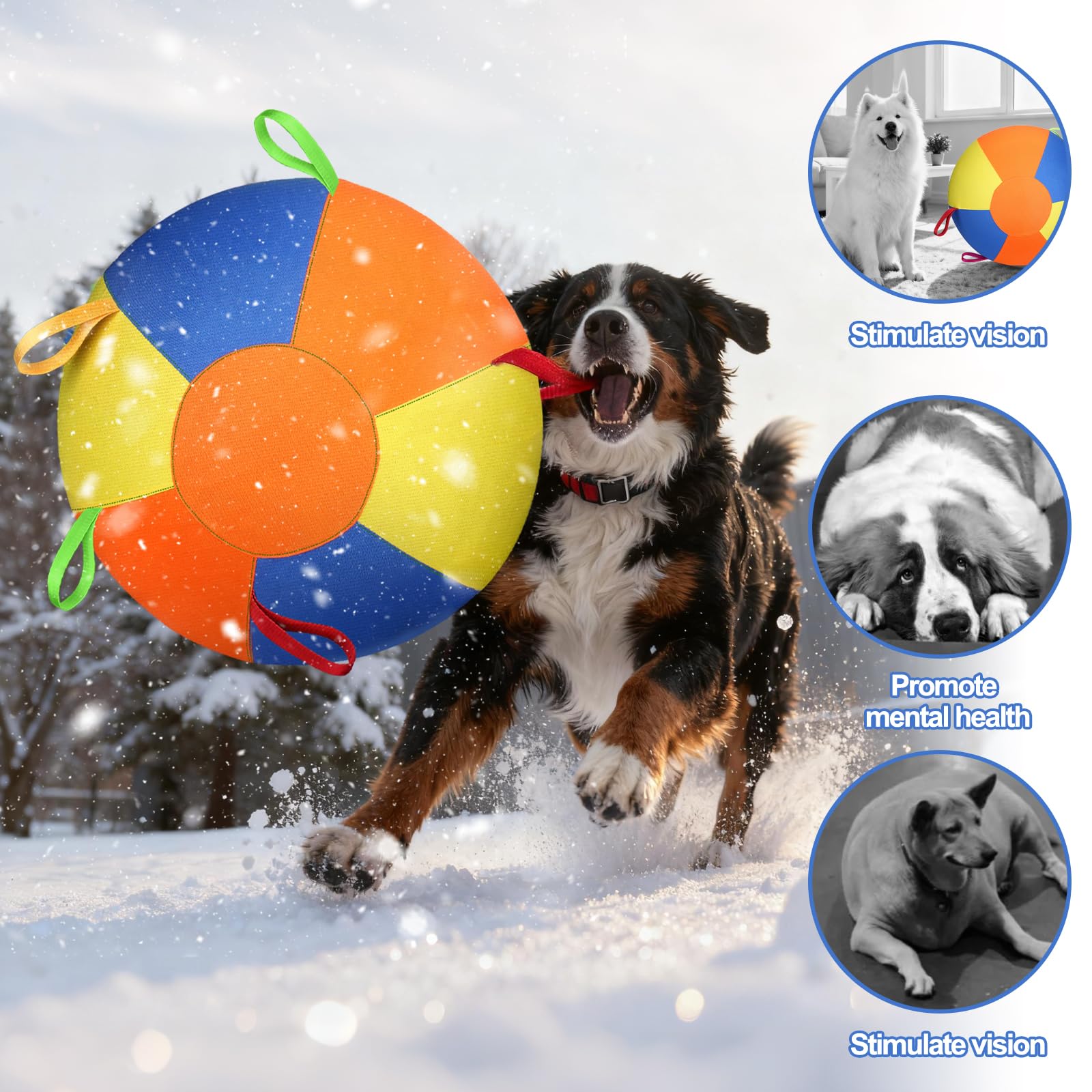 Herding Ball For Dogs, Large Dog Ball With Handles For Outdoor Play, Indestructible Training Toy Balls For Australian Shepherd, Interactive Toy Balls For Medium & Large Dogs view 4