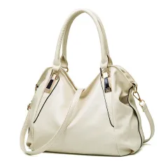Women Totes Bag High Capacity Crossbody Shoulder Bags Soft Handbags - White - View 1