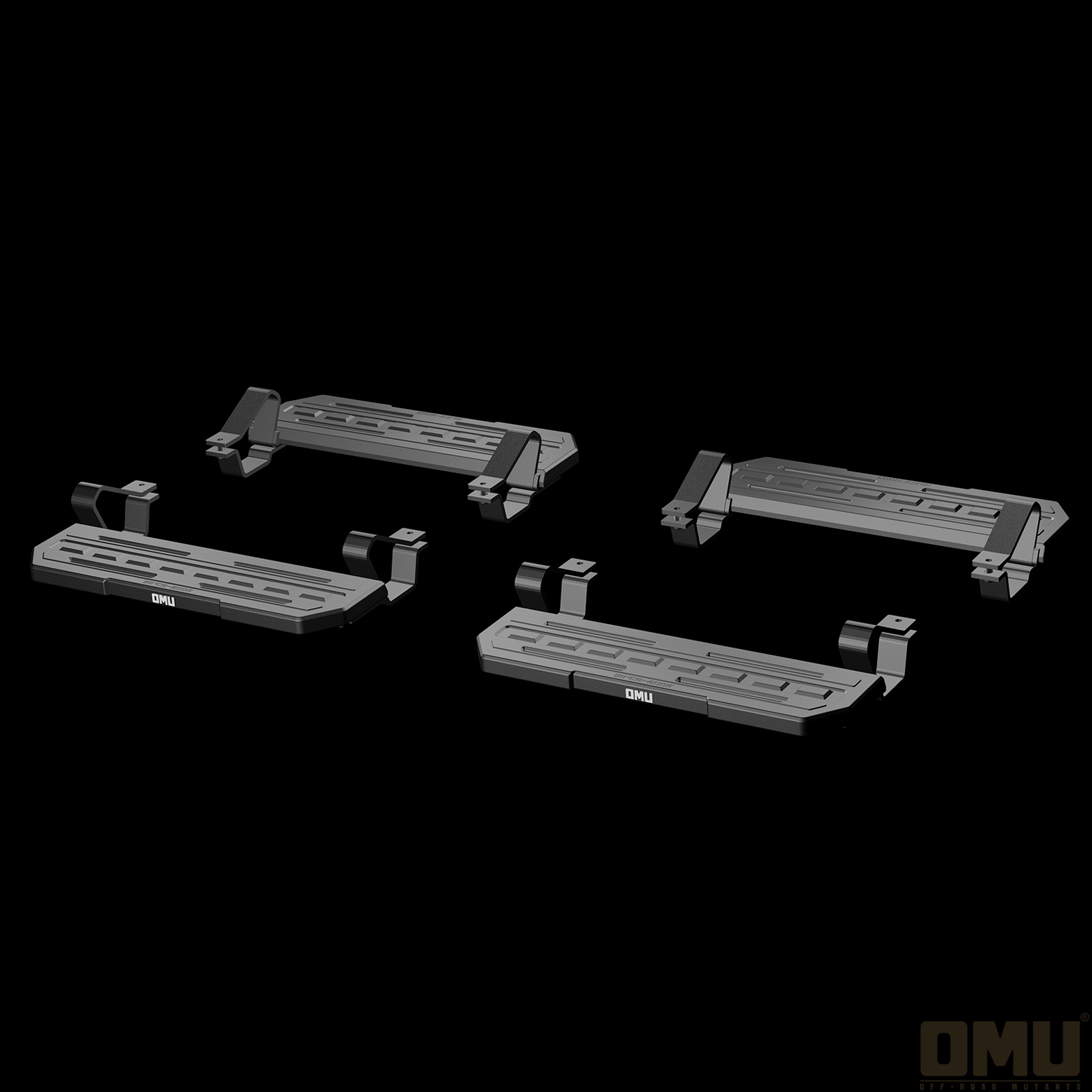 Running Board Side Step For 2021 Ford Bronco 4 Doors With OEM Rock Rails