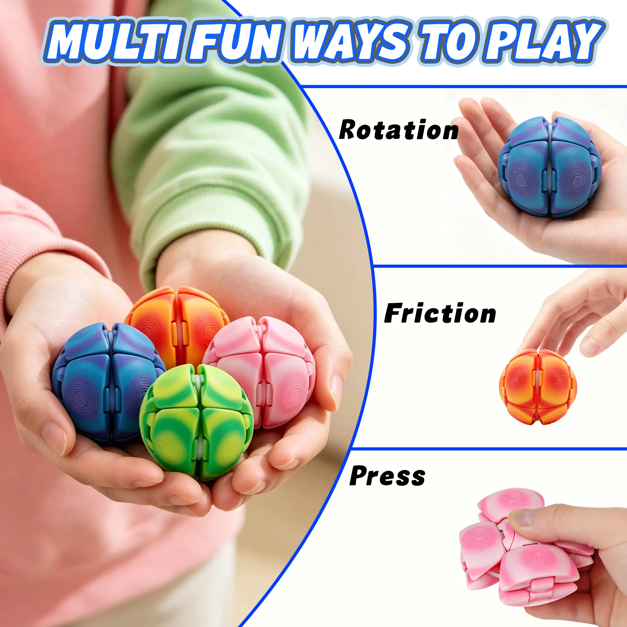 Large Squeeze Fidget Balls, 6cm Sensory Stress