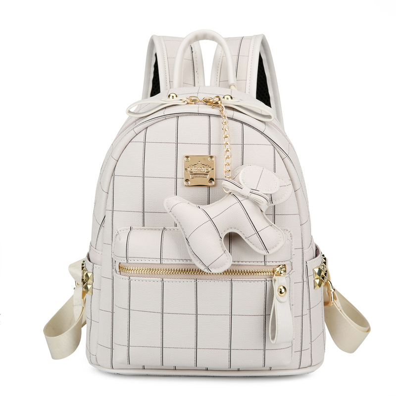 Fashion Ladies Preppy Student Campus Book Backpack White - Shop at LoveMi