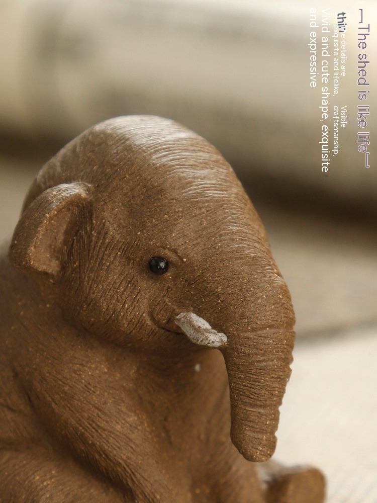Replica Elephant Tea Ornaments Purple Sand Supportable Ornaments