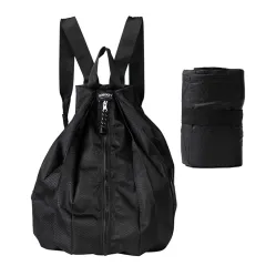 Women's Portable Foldable Backpack Ins Outdoor Waterproof Sports Travel Bag Campus Schoolbag For Girls - Black - View 1