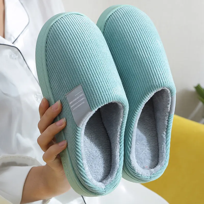 Corduroy Slippers for Women Home Shoes Men Couple