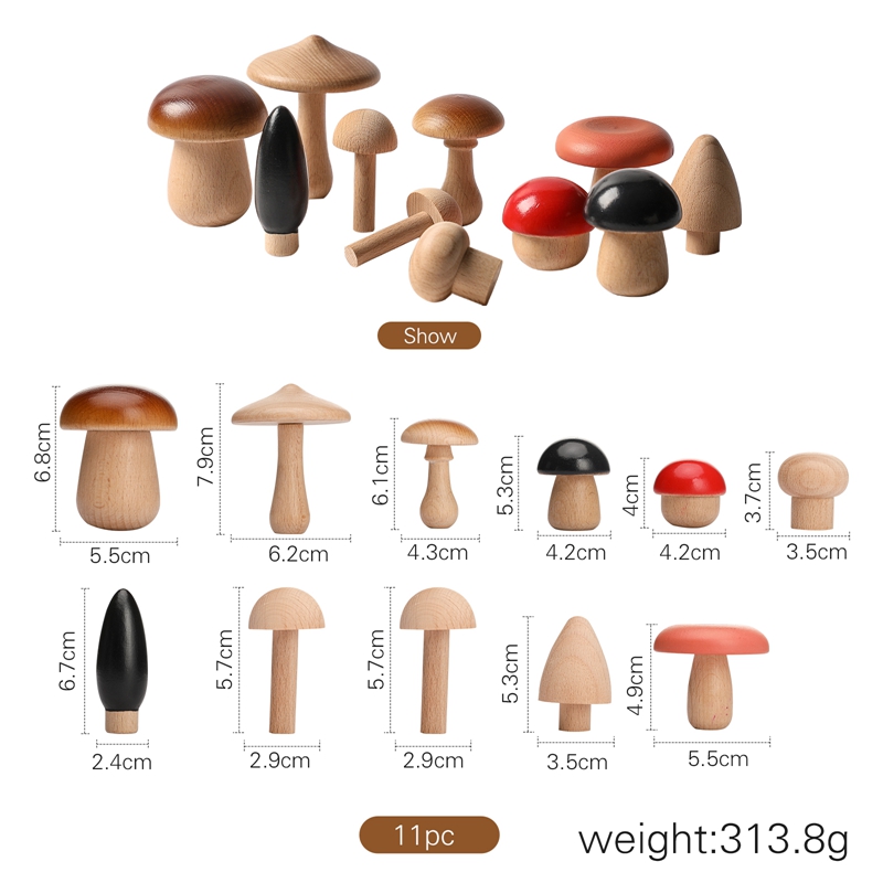 Mushroom set of 11pcs