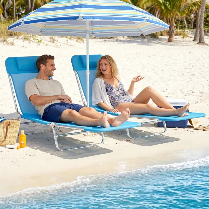 Folding Chaise Lounge Chairs, Pool Sun Tanning