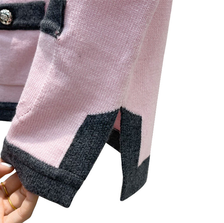 Title 11, Top French Retro Temperament Wool Knitted Cardi...