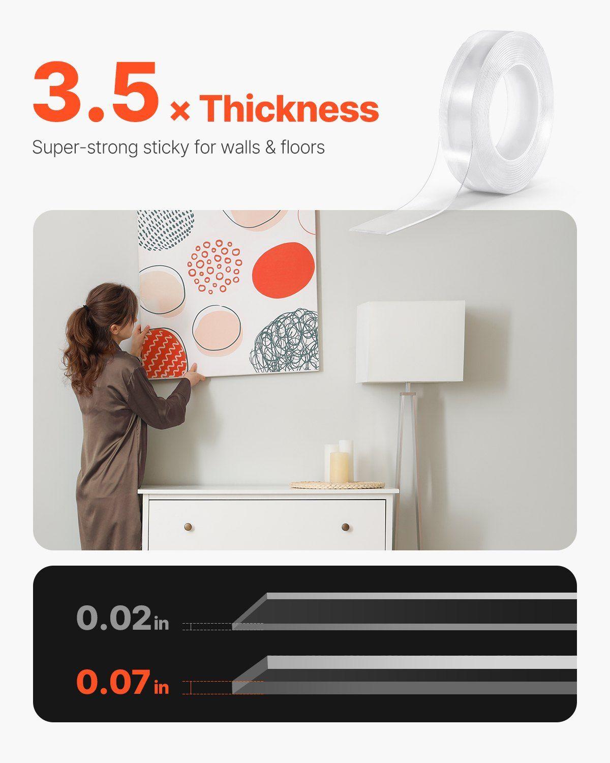 Strong Adhesive, Waterproof, High Temperature Resistant, Long-lasting Double-sided Tape, A Must-have For Home DIY And Office Use. 7