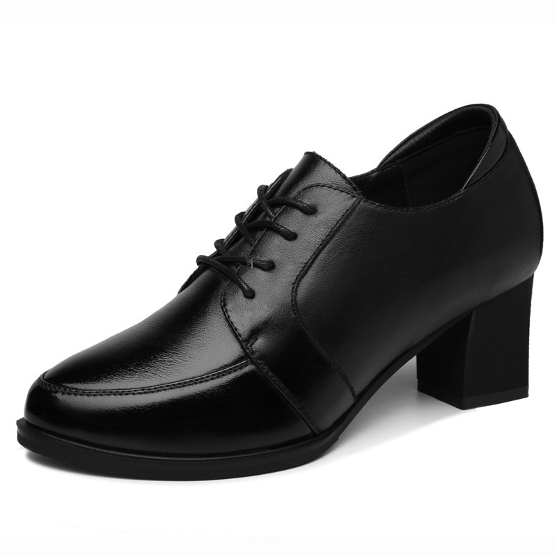 Mid heel tie black