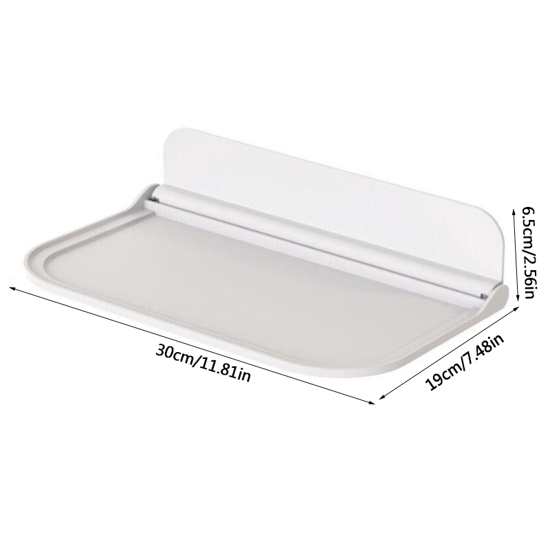 Foldable Floating Shelf Wall Mounted Display Shelves Bathroom — image 9
