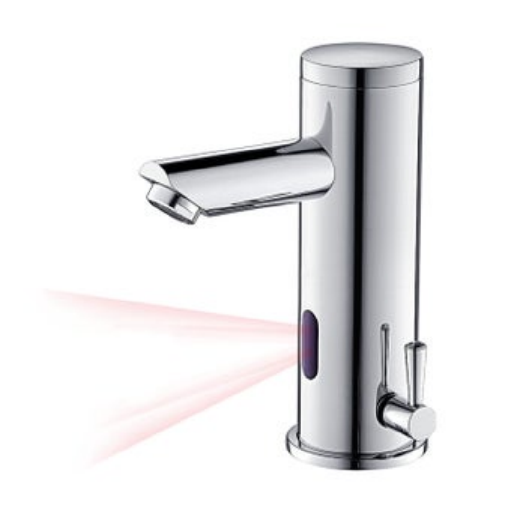 Electronic Infrared Basin Mixer, Hot And Cold Water Automatic Faucet, Chrome Brass, Automatic Bathroom Sink Faucet 4