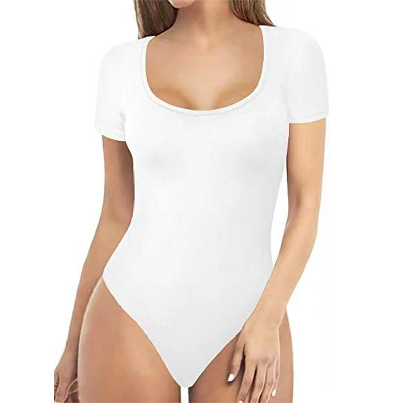 Women's Low Round Neck Bottoming Casual Jumpsuit - Image 5