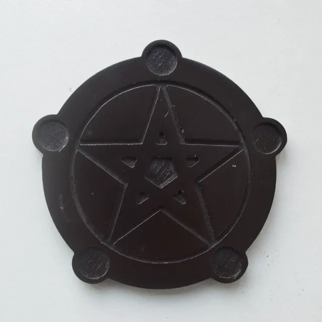Wooden Pentagram Candle Holder Black - Shop at LoveMi